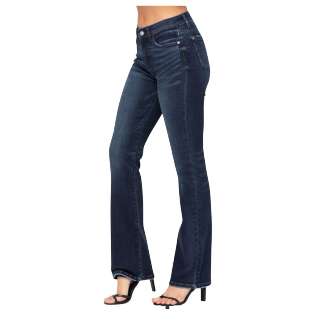 Judy Blue High Waist Slim Bootcut Dark Wash Non-Distressed Jeans Size 7/28